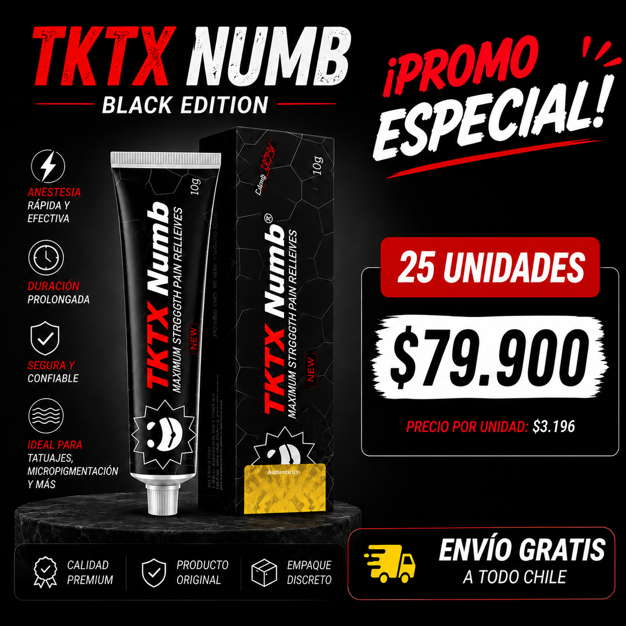Anestesia de Tatuaje o micropigmentacion TKTX
